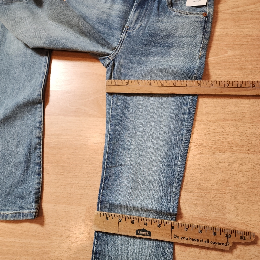 NWT Blank NYC Split Hem Mini Flare Hoyt Medium Wash Jeans Stretch Denim Size 24 - Picture 8 of 14